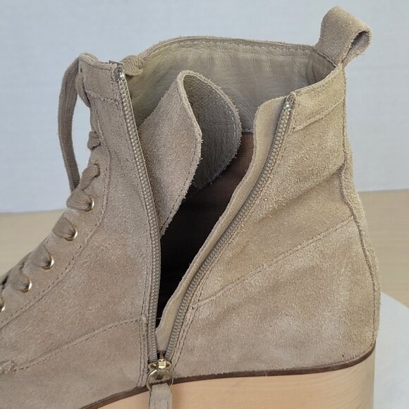 Kelsi Dagger Brooklyn Whip Clog Suede Booties Fawn Color Size 10 - Picture 13 of 16